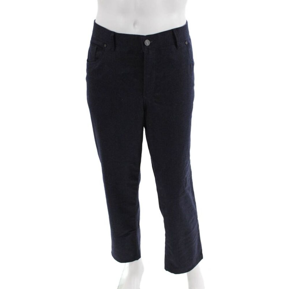 Hiltl Men Dark Blue Cropped Ankle Pants 100% Schurwolle Size 56
